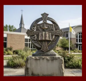Catholic School learning symbol of wisdom and truth and prayer