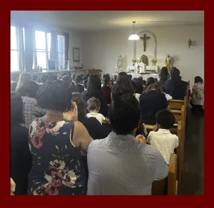 Private Catholic School OLWCES at Mass in the Chapel